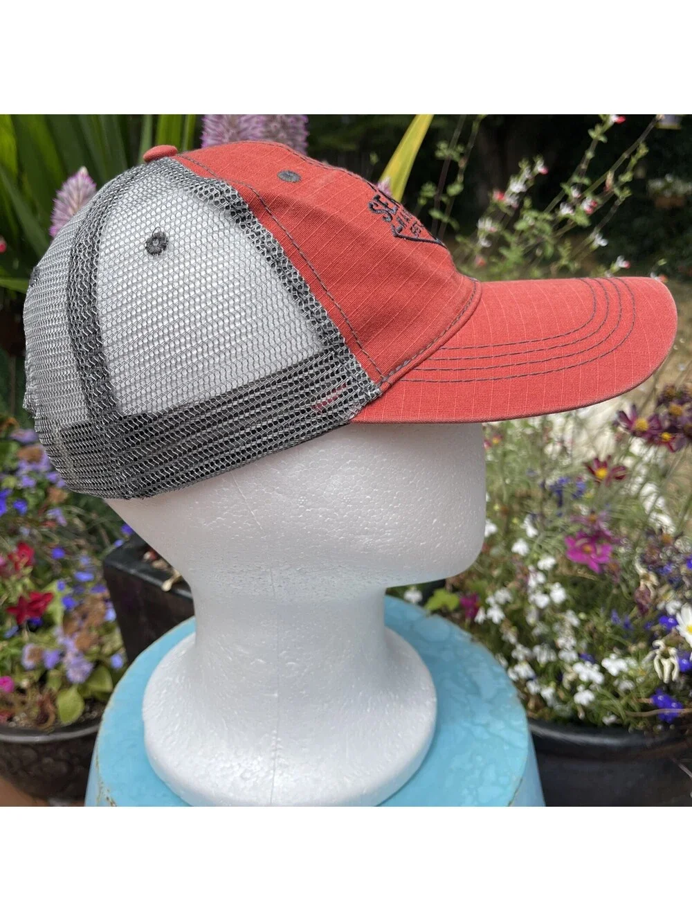Seattle Washington Orange Gray Ripped Top Mesh Snapback Baseball Cap